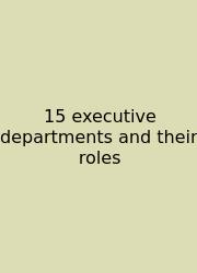 15 Executive Departments And Their Roles