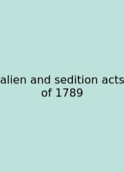 Alien And Sedition Acts Of 1789