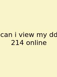 Can I View My Dd 214 Online