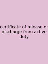Certificate Of Release Or Discharge From Active Duty