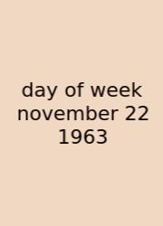 Day Of Week November 22 1963