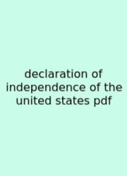 Declaration Of Independence Of The United States Pdf
