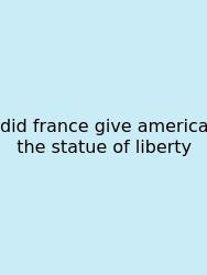 Did France Give America The Statue Of Liberty