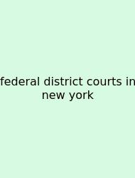 Federal District Courts In New York