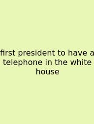 First President To Have A Telephone In The White House