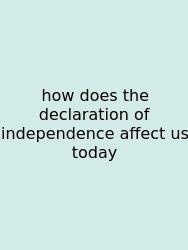 How Does The Declaration Of Independence Affect Us Today