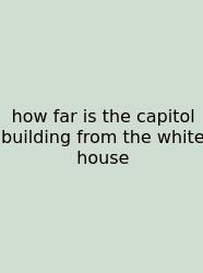 How Far Is The Capitol Building From The White House