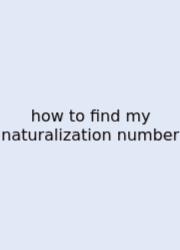 How To Find My Naturalization Number