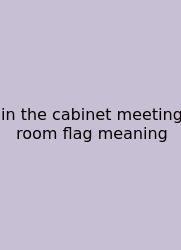In The Cabinet Meeting Room Flag Meaning