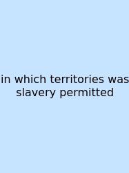 In Which Territories Was Slavery Permitted