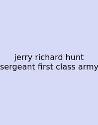 Jerry Richard Hunt Sergeant First Class Army