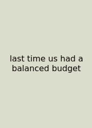 Last Time Us Had A Balanced Budget
