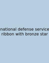 National Defense Service Ribbon With Bronze Star