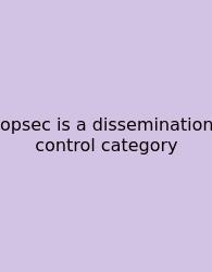 Opsec Is A Dissemination Control Category