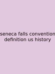 Seneca Falls Convention Definition Us History