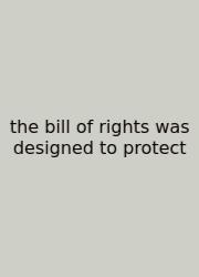The Bill Of Rights Was Designed To Protect