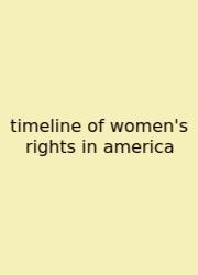 Timeline Of Women's Rights In America