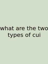 What Are The Two Types Of Cui