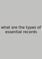 What Are The Types Of Essential Records