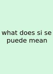 What Does Si Se Puede Mean