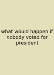 What Would Happen If Nobody Voted For President