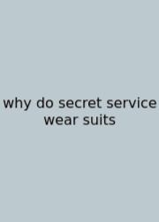 Why Do Secret Service Wear Suits
