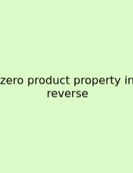 Zero Product Property In Reverse